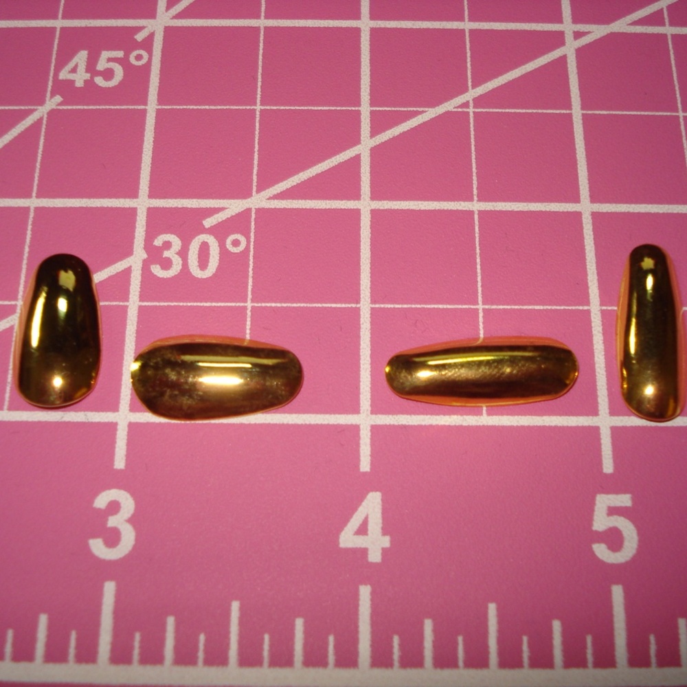 Vintage 2 Sets 18 Kt Electroplated Metal Golden Finger Nails - Jewels ByKirsten - Picture 7 of 8